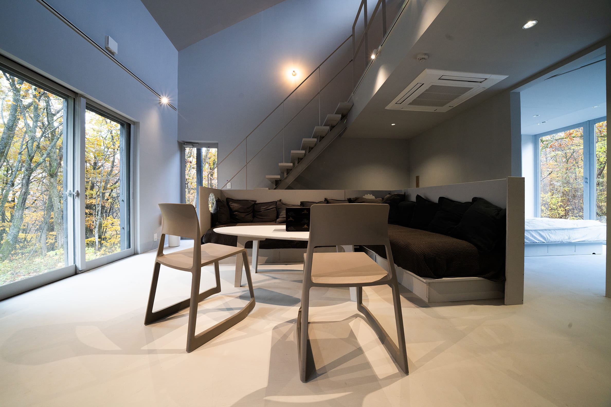 プラモ家具-ソファー＆テーブル-グレー/白